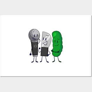 Microphone Knife and Pickle (Inanimate Insanity) Posters and Art